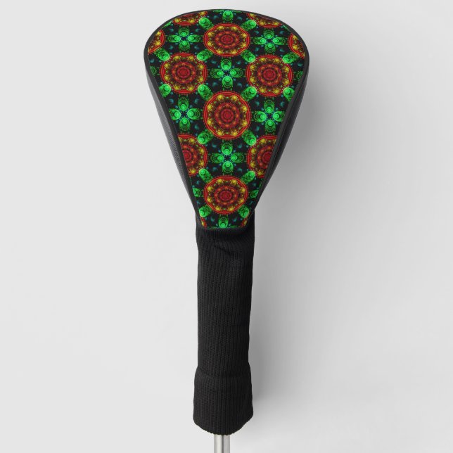 Floral Modern Boho Elegant Abstract Pattern #504 Golf Head Cover (Front)