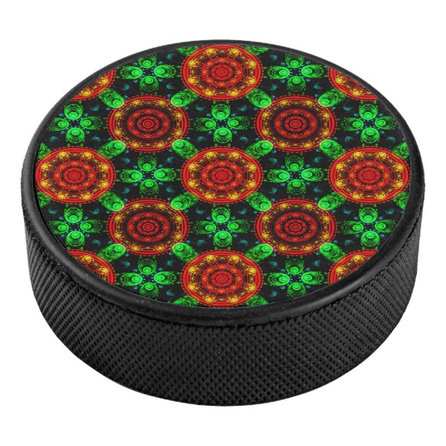 Floral Modern Boho Elegant Abstract Pattern #504 Hockey Puck (3/4)
