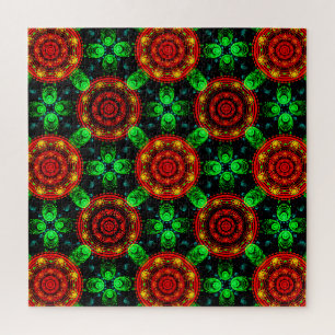 Floral Modern Boho Elegant Abstract Pattern #504 Jigsaw Puzzle