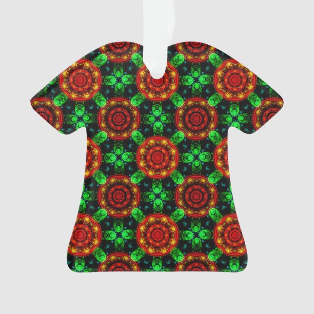 Floral Modern Boho Elegant Abstract Pattern #504 Ornament (Front)
