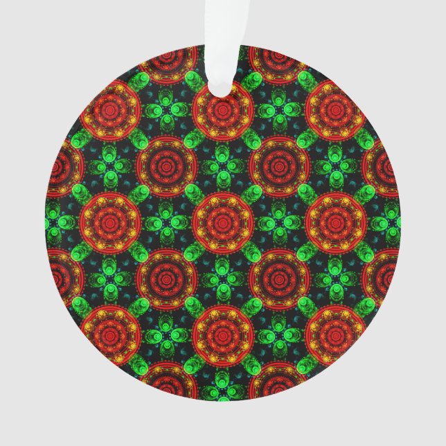 Floral Modern Boho Elegant Abstract Pattern #504 Ornament (Front)