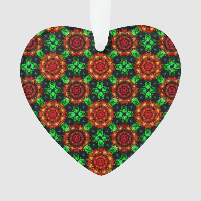 Floral Modern Boho Elegant Abstract Pattern #504 Ornament (Front)