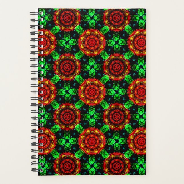 Floral Modern Boho Elegant Abstract Pattern #504 Planner (Front)