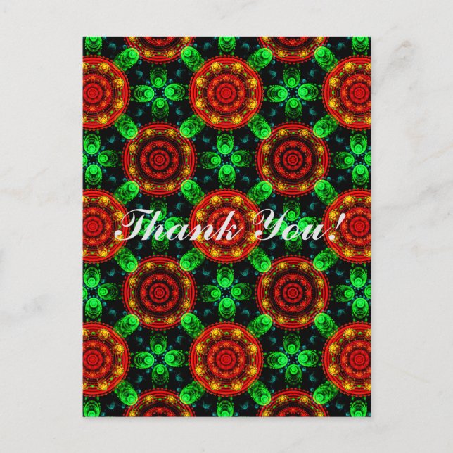 Floral Modern Boho Elegant Abstract Pattern #504 Postcard (Front)