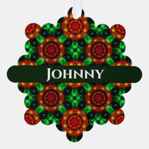 Floral Modern Boho Elegant Abstract Pattern #504 Tree Decoration Card