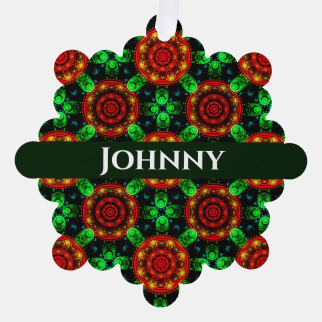 Floral Modern Boho Elegant Abstract Pattern #504 Tree Decoration Card (Front)