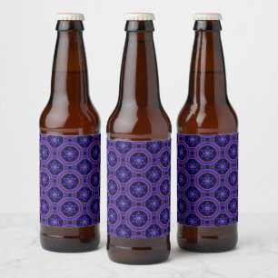 Floral Modern Boho Elegant Abstract Pattern #505 Beer Bottle Label