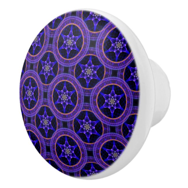 Floral Modern Boho Elegant Abstract Pattern #505 Ceramic Knob (Right)