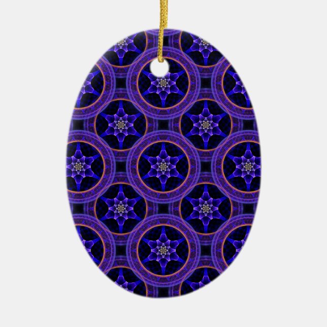 Floral Modern Boho Elegant Abstract Pattern #505 Ceramic Ornament (Front)