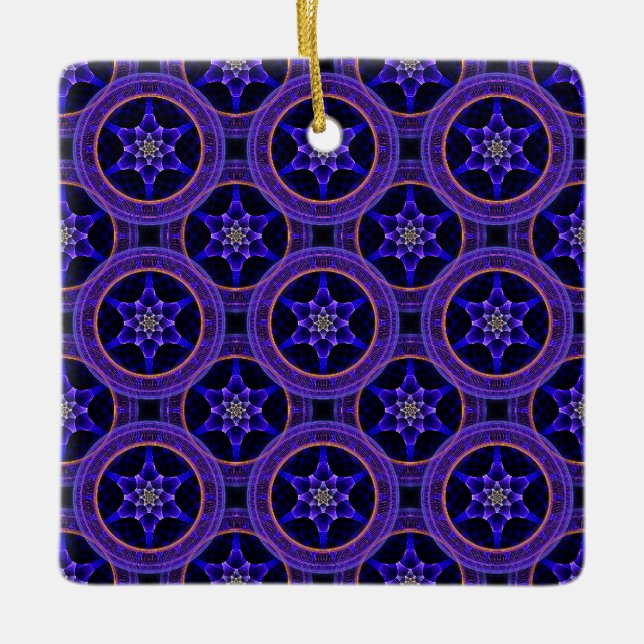 Floral Modern Boho Elegant Abstract Pattern #505 Ceramic Ornament (Front)
