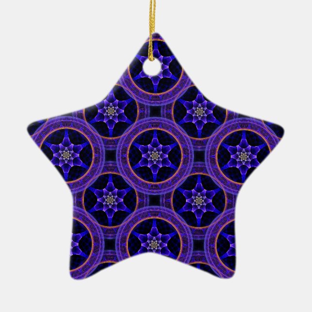 Floral Modern Boho Elegant Abstract Pattern #505 Ceramic Ornament (Front)