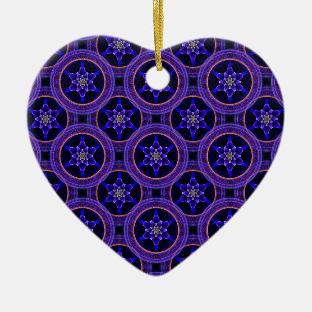 Floral Modern Boho Elegant Abstract Pattern #505 Ceramic Ornament (Front)