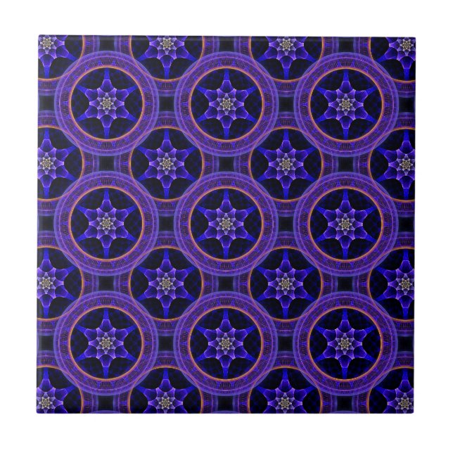 Floral Modern Boho Elegant Abstract Pattern #505 Ceramic Tile (Front)