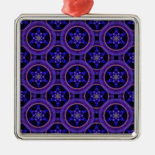 Floral Modern Boho Elegant Abstract Pattern #505 Metal Ornament