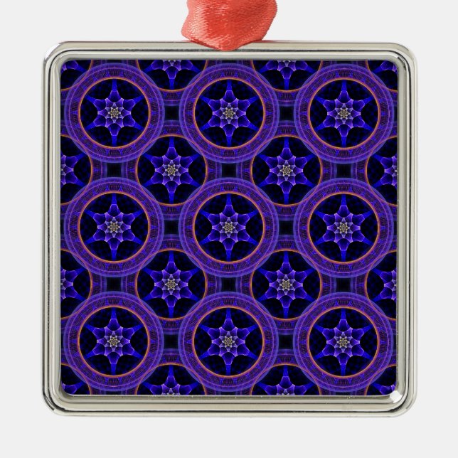 Floral Modern Boho Elegant Abstract Pattern #505 Metal Ornament (Front)