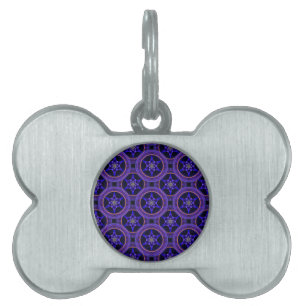 Floral Modern Boho Elegant Abstract Pattern #505 Pet ID Tag
