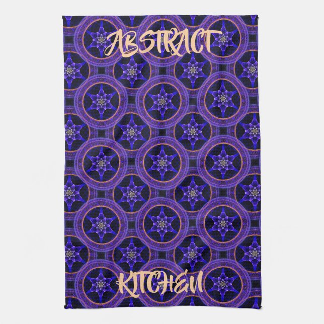 Floral Modern Boho Elegant Abstract Pattern #505 Tea Towel (Vertical)