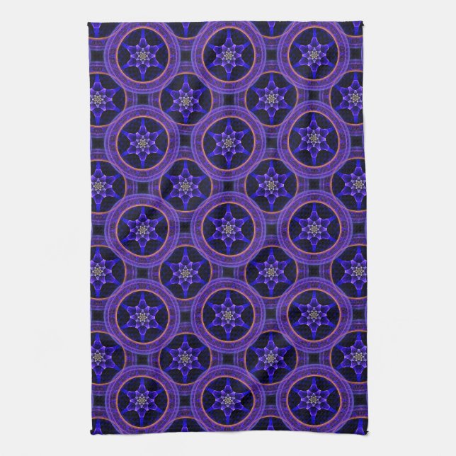 Floral Modern Boho Elegant Abstract Pattern #505 Tea Towel (Vertical)