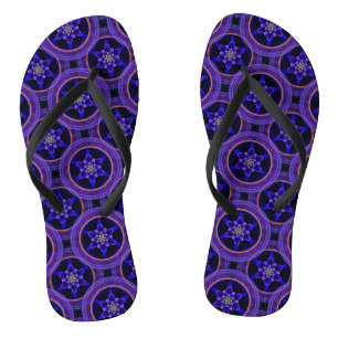 Floral Modern Boho Elegant Abstract Pattern #505 Thongs