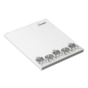 Floral modern elegant earthy CC1290 lined Notepad