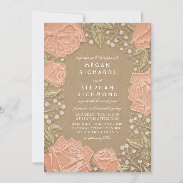Floral Modern Wedding Invitation (Front)