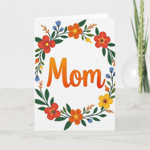 Floral Mom Illustration Card