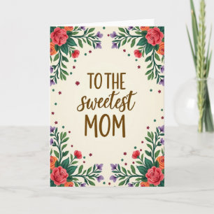 Floral Mom Message Card