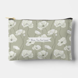 Floral Mom, You Are Loved Accessory Pouch