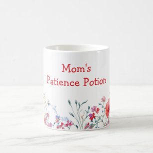 Floral Mom's Patience Potion Flowers Mother's Day Coffee Mug