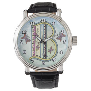 floral Monogram B Watch