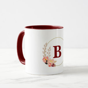 Floral Monogram Combo Mug