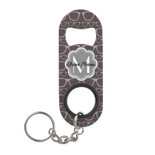 Floral Monogram Dark Nerd Glasses Pattern