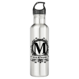 Floral Monogram Design 710 Ml Water Bottle
