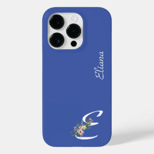 Floral Monogram E Retirement Case-Mate iPhone 14 Pro Case