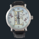 floral Monogram E Watch<br><div class="desc">Floral Monogram E Watch , t-shirts, monogrammed gifts, floral initial apparel by ArtMuvz Illustration. Matching watercolor flower monogram shirts, hand-drawn floral monogram apparel. The flowing floral accents create a soft, sophisticated look that makes it perfect for a wide range of uses. Ideal for home decor or monogram gifts, this floral...</div>
