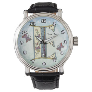 floral Monogram E Watch