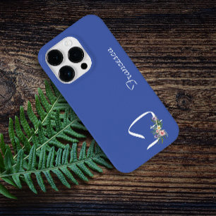 Floral Monogram F Retirement Case-Mate iPhone 14 Pro Case