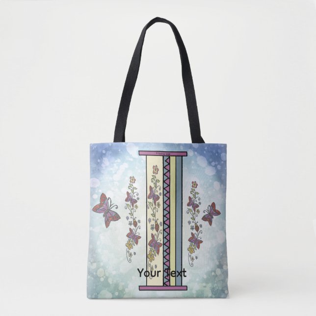 floral Monogram I Tote Bag (Front)