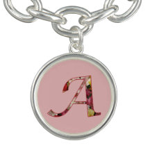 Floral Monogram Initial A