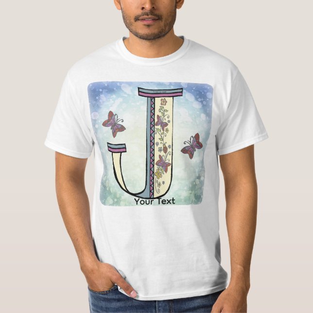 floral Monogram J t-shirt (Front)