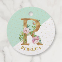 Floral monogram letter R for Rebecca