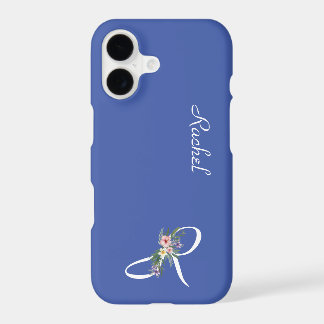 Floral Monogram Letter R Retirement Gift