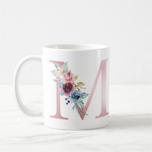 Floral Monogram M Mug