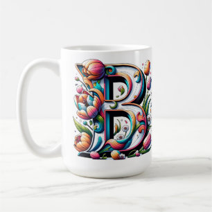 Floral Monogram Mug – Letter B