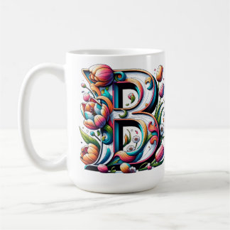 Floral Monogram Mug – Letter B