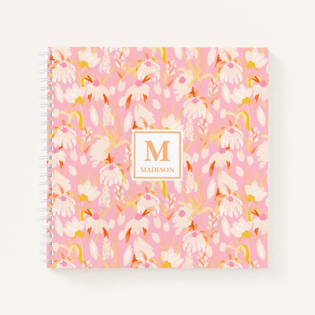 Floral Monogram Notebook Journal (Front)