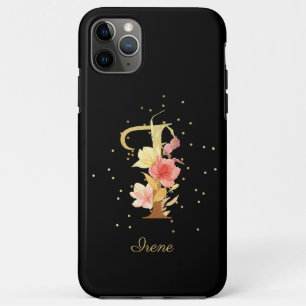 Floral Monogram Personalise Name Initial I Letter iPhone 11 Pro Max Case