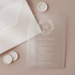 Floral Monogram Wedding Acrylic Invitations<br><div class="desc">Introducing “Floral Monogram Wedding Acrylic Invitations” a timeless and elegant wedding invitation that effortlessly captures the essence of a classic and modern celebration. The central focal point of this invitation is the monogram elegantly designed with the couple's initials, creating a personalised and memorable touch. The monogram is tastefully complemented by...</div>