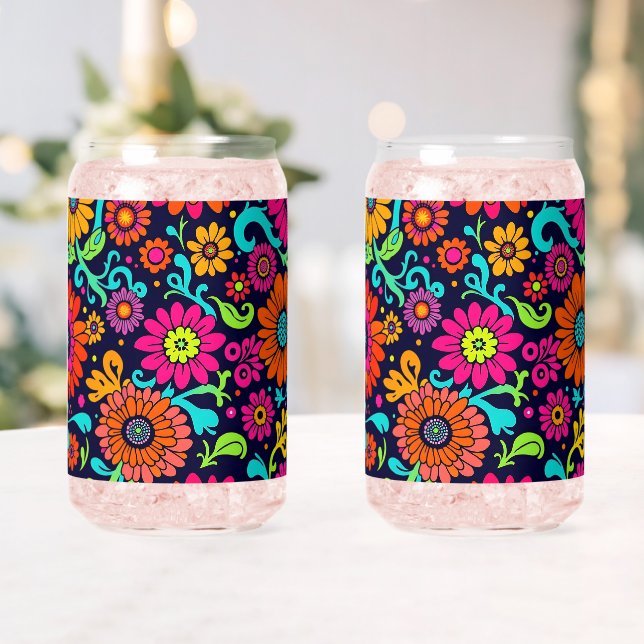 Floral Monogram Wedding Champagne Flutes Can Glass (Insitu (Wedding))