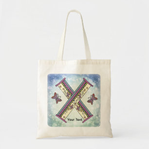 floral Monogram X Tote Bag